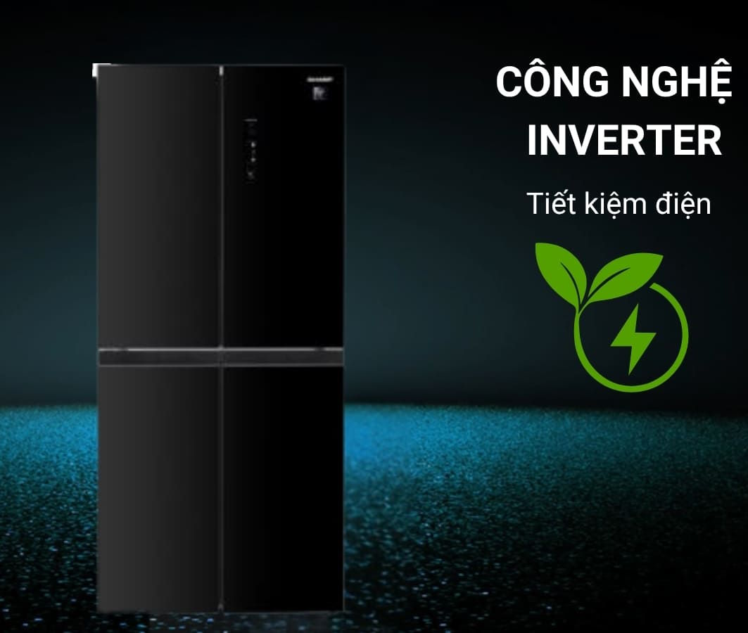 Tủ lạnh Sharp 4 cánh 466 lít inverter SJ-FXP560VG-BK