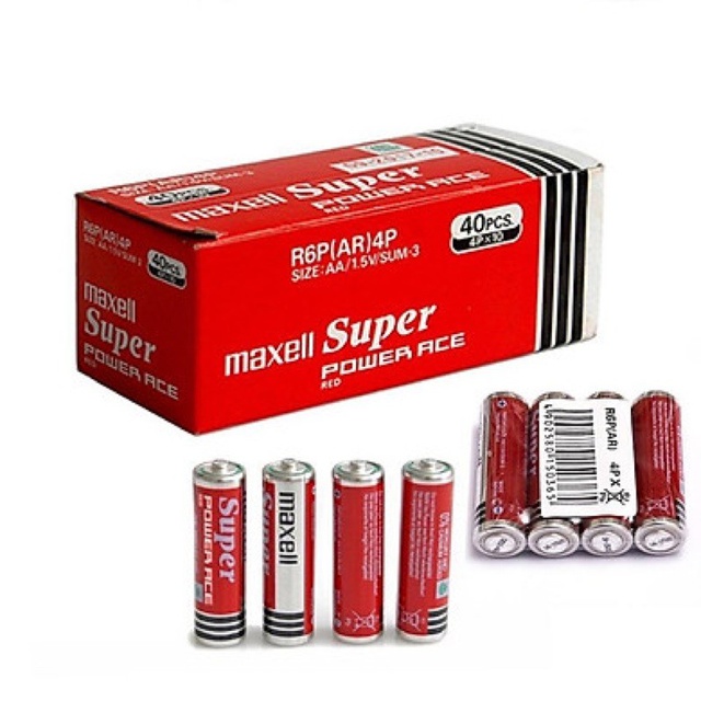 THÙNG PIN PIN TIỂU AA 1.5v MAXELL SUPER R6P(AR)