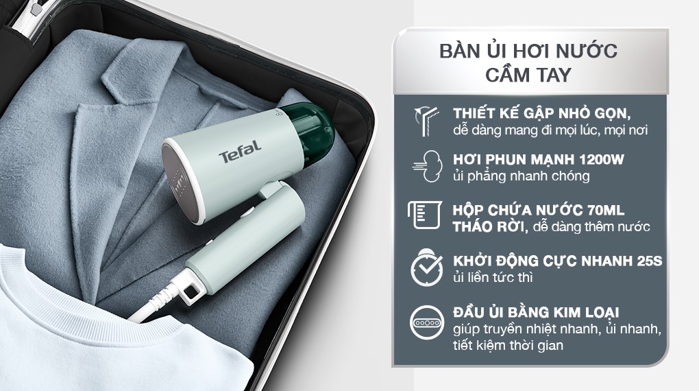 Bàn ủi hơi nước cầm tay Tefal DT1034E1