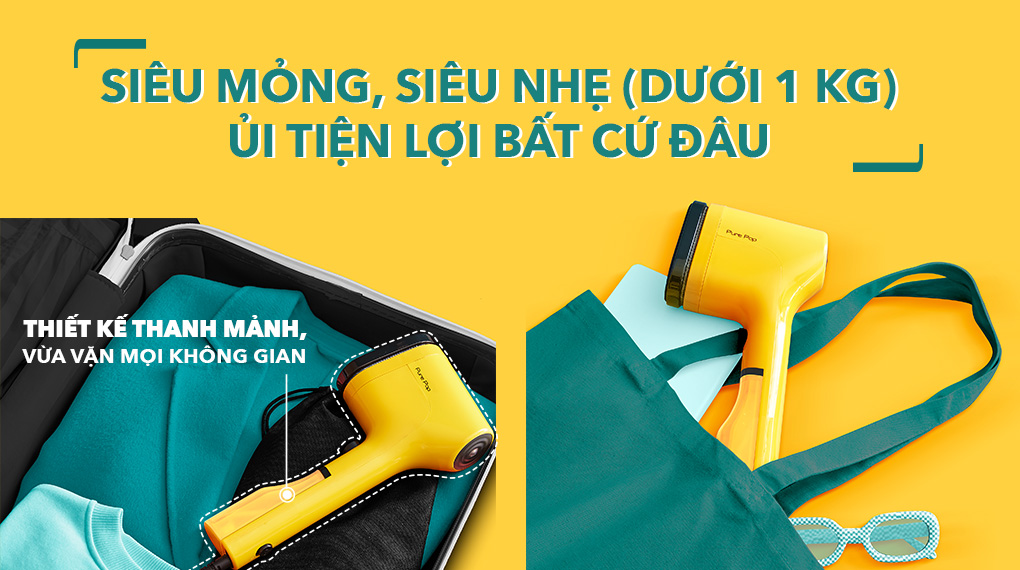 Bàn ủi hơi nước cầm tay Tefal DT2026E1- Màu Vàng