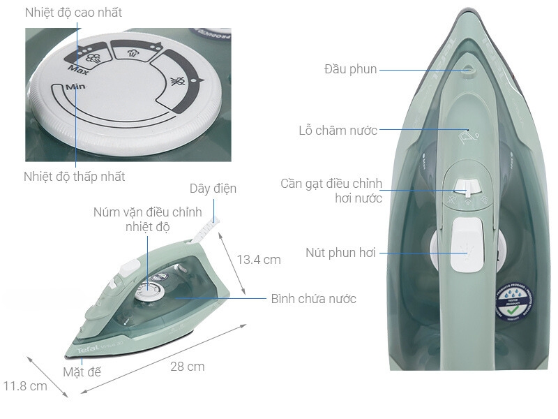 Bàn ủi hơi nước Tefal Power FV2C50E1