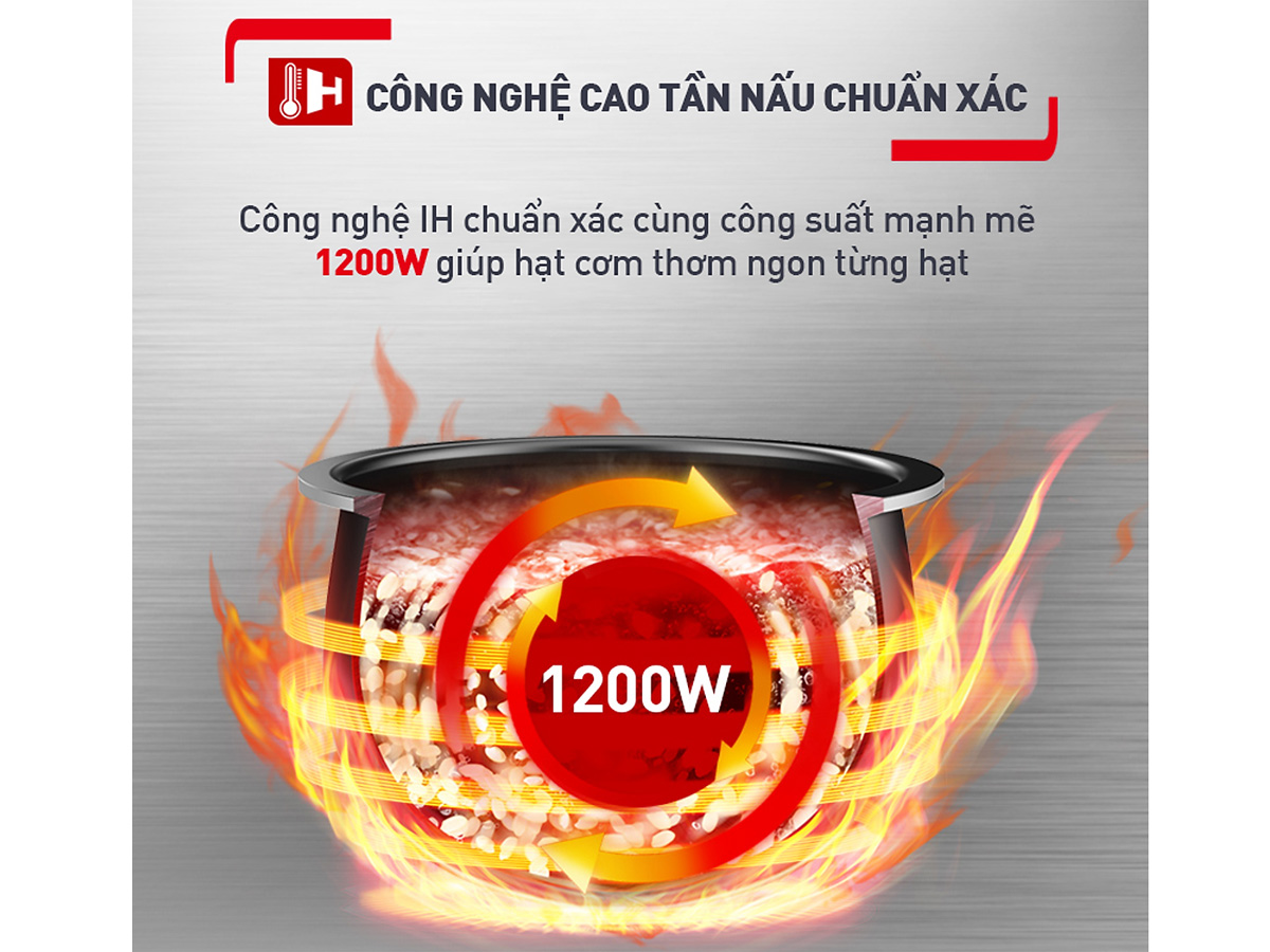 Nồi cơm điện tử cao tần Tefal RK818A68 - 1.8 lít