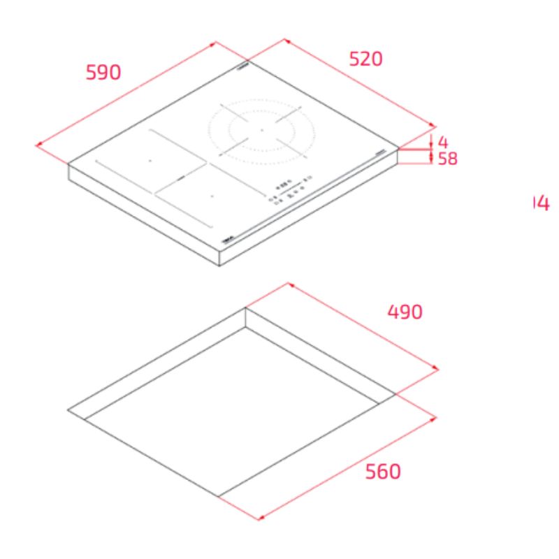 Bếp từ lắp âm TEKA IBF 63210 SCG BK