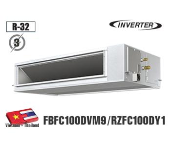 Máy lạnh âm trần nối ống gió Daikin Inverter 4HP FBFC100DVM9/RZFC100DY1 3 pha